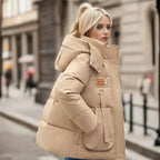 Hainie Veste Puffer Imperméable pour Femme – Manteau Oversize Hiver Chic