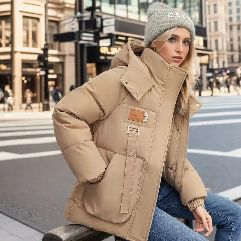 Hainie Chaqueta Puffer Impermeable para Mujer – Abrigo Oversize Invierno Chic