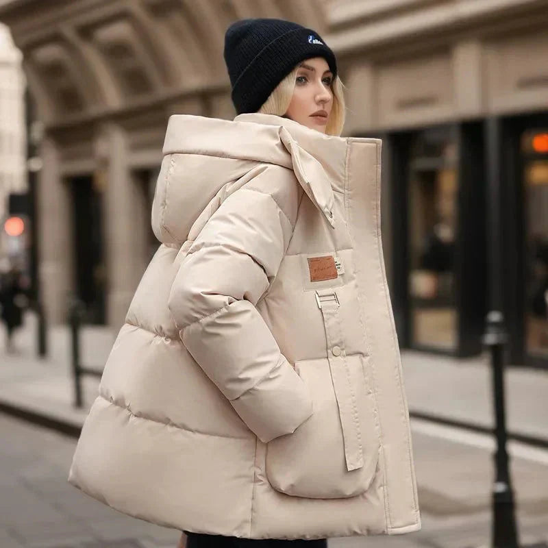 Hainie Chaqueta Puffer Impermeable para Mujer – Abrigo Oversize Invierno Chic