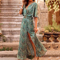 Ronja Vestito Lungo Incrociato da Donna – Abito Wrap Elegante Estivo