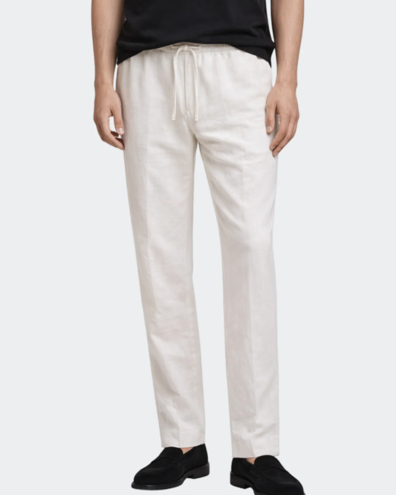 Calvin Pantalón de Lino Hombre – Corte Relajado, Ligero y Transpirable