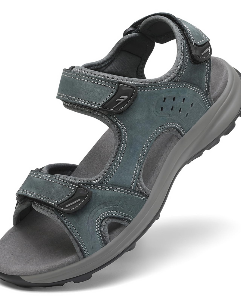 Carter Sandalias Trekking Hombre – Cuero, Tiras Ajustables y Suela PU Ligera