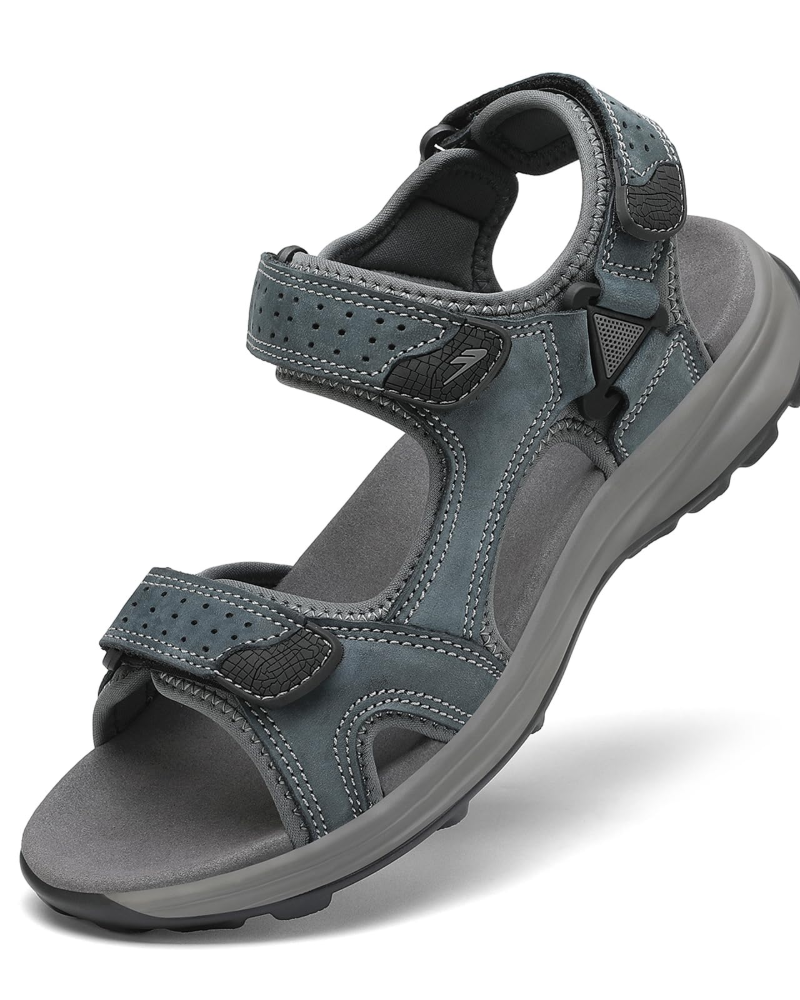 Carter Sandales de Trekking Homme – Cuir, Lanières Ajustables et Semelle PU Légère