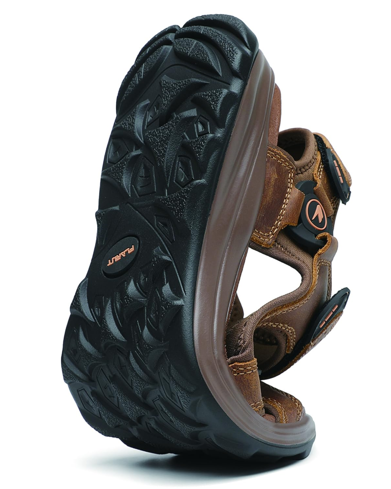 Carter Sandalias Trekking Hombre – Cuero, Tiras Ajustables y Suela PU Ligera