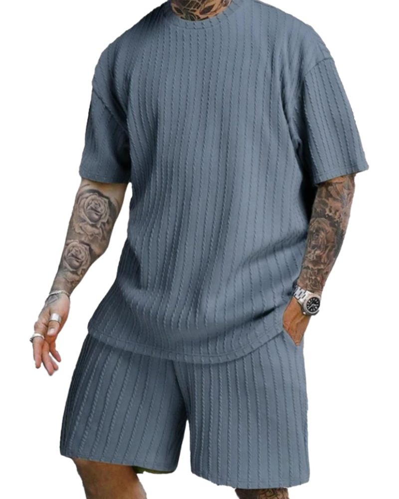 Calvin Ensemble Été Homme – T-shirt Manches Courtes, Shorts avec Cordon et Poches
