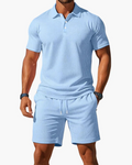 Bennett Conjunto Polo 2 Piezas Hombre – Camiseta, Pantalón Corto y Cintura Ajustable