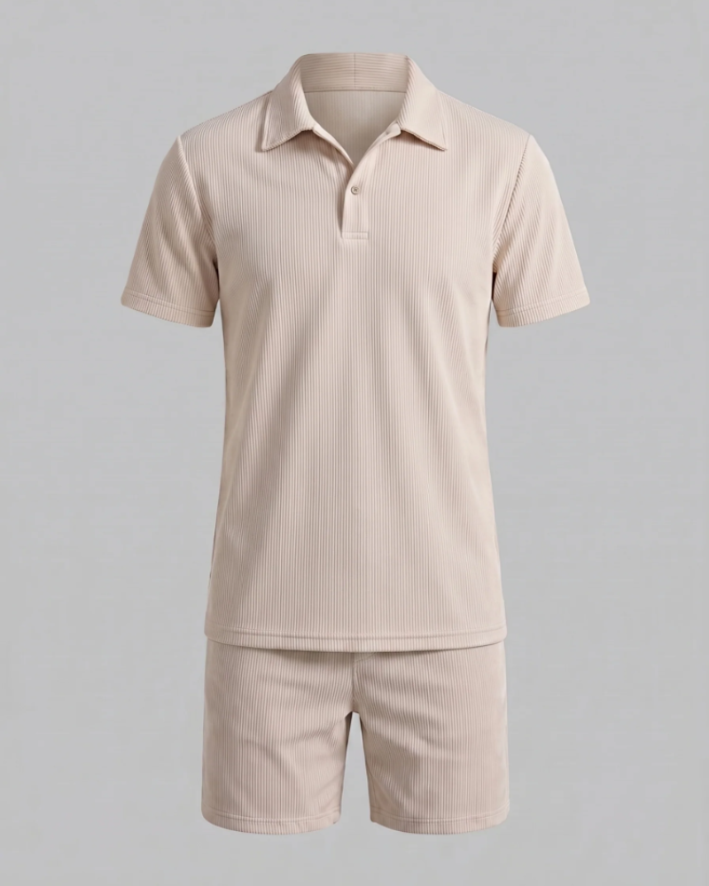Russell Conjunto 2 Piezas Hombre – Polo, Pantalón Corto y Corte Moderno