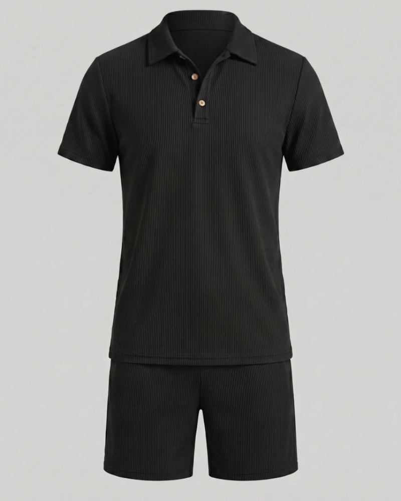 Russell Conjunto 2 Piezas Hombre – Polo, Pantalón Corto y Corte Moderno