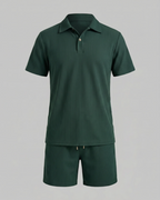 Russell Conjunto 2 Piezas Hombre – Polo, Pantalón Corto y Corte Moderno