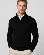 Wesley Jersey Cuello Alto Hombre – Media Cremallera, Punto Cómodo y Corte Relajado