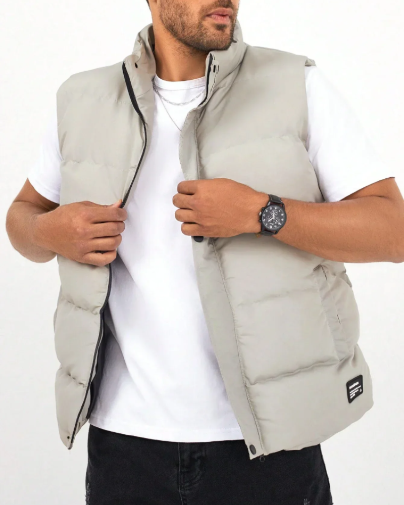 Miles Chaleco Acolchado Hombre – Ligero, Cremallera Frontal y Estilo Versátil