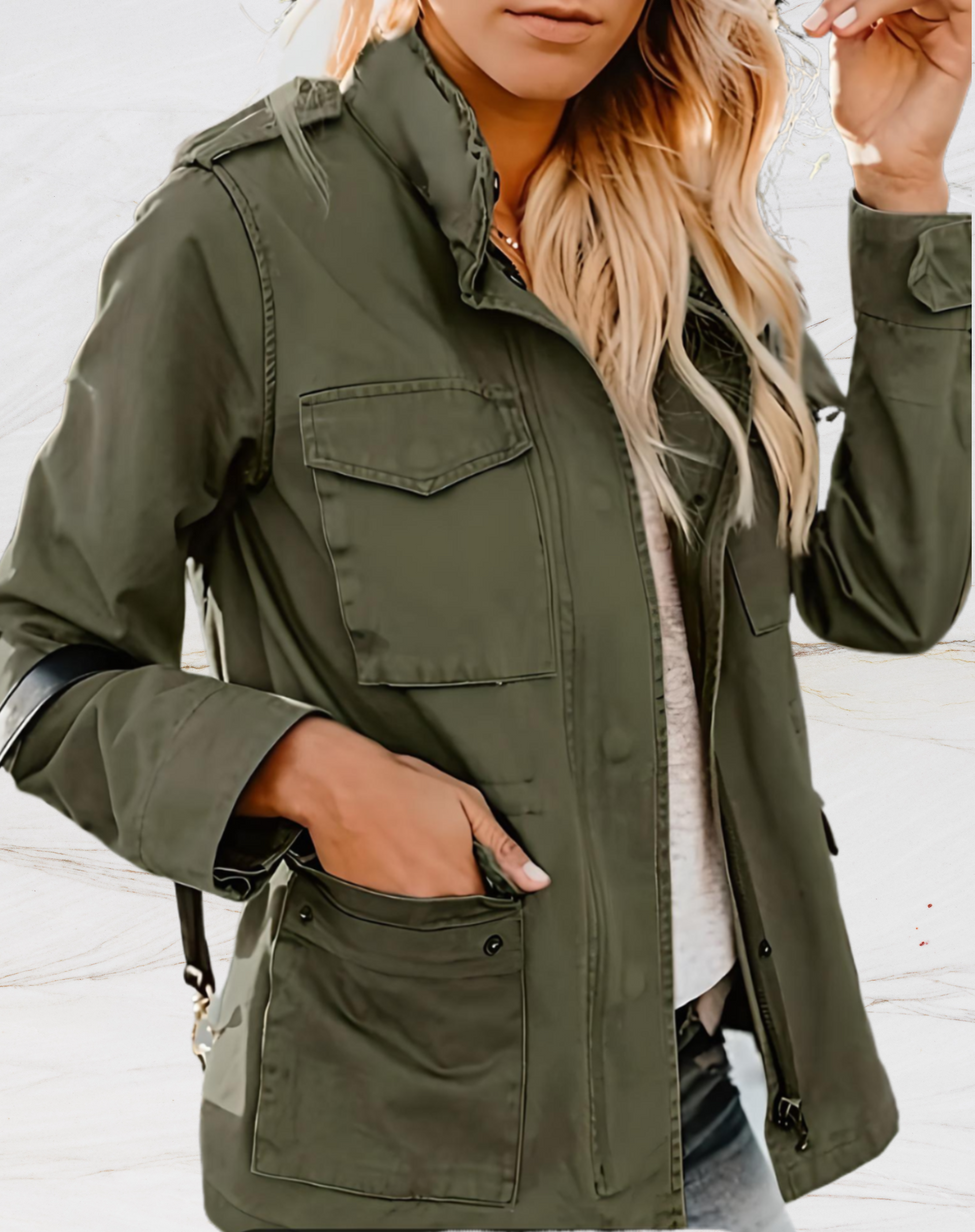 Nora Chaqueta para Mujer – Chaqueta Elegante Casual Chic con Bolsillos