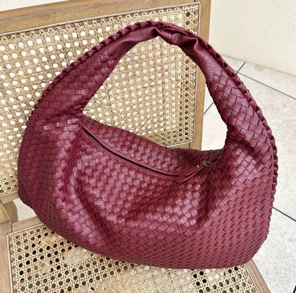 Sac tote tressé Noa pour femme – Shopper élégant en cuir vegan chic