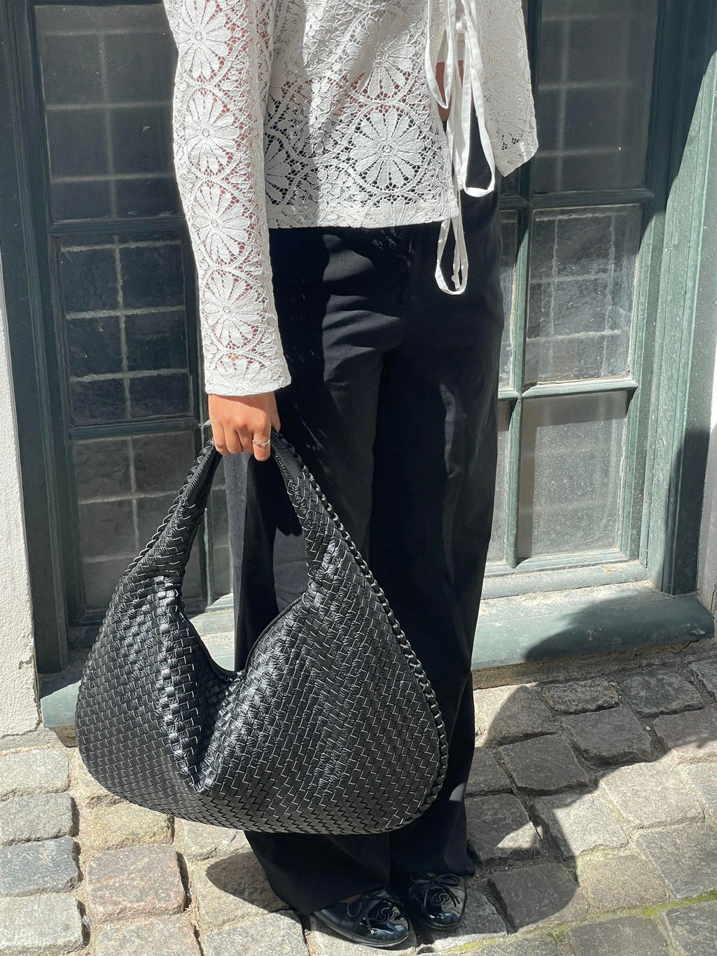 Sac tote tressé Noa pour femme – Shopper élégant en cuir vegan chic
