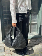 Sac tote tressé Noa pour femme – Shopper élégant en cuir vegan chic