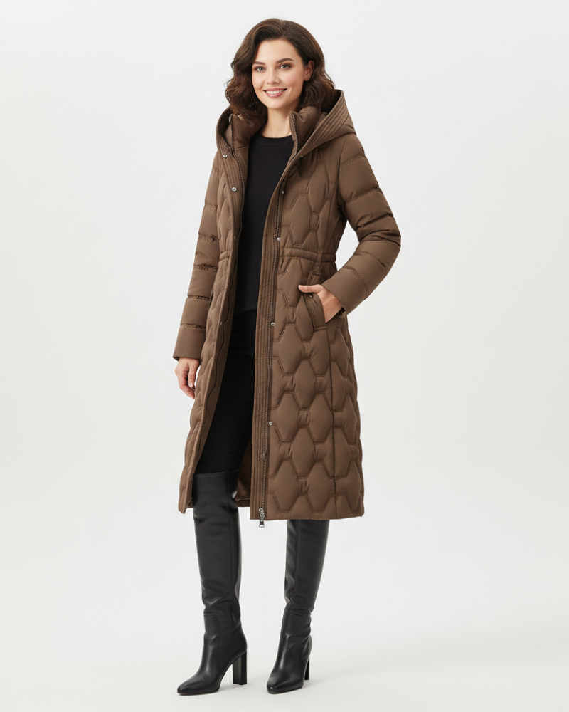 Nicole Abrigo Largo Acolchado para Mujer – Chaqueta Invierno Elegante Chic