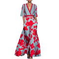 Noelle Vestido Floral para Mujer – Vestido Elegante Primavera Cuello V Chic