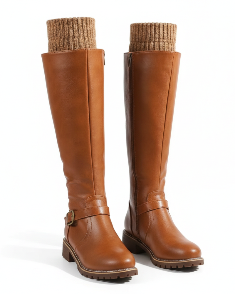 Nyla Bottines en cuir pour femme – Bottines élégantes confortables casual chic