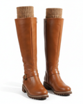 Nyla Bottines en cuir pour femme – Bottines élégantes confortables casual chic