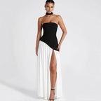 Victoria Vestido de Fiesta para Mujer – Vestido Bustier Elegante con Abertura