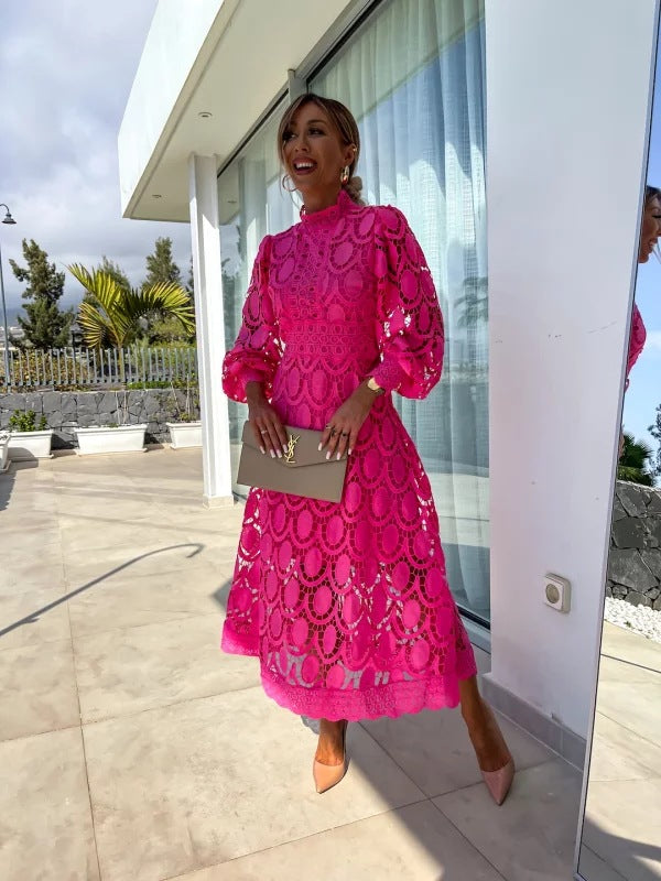 Vestido Largo de Encaje para Mujer