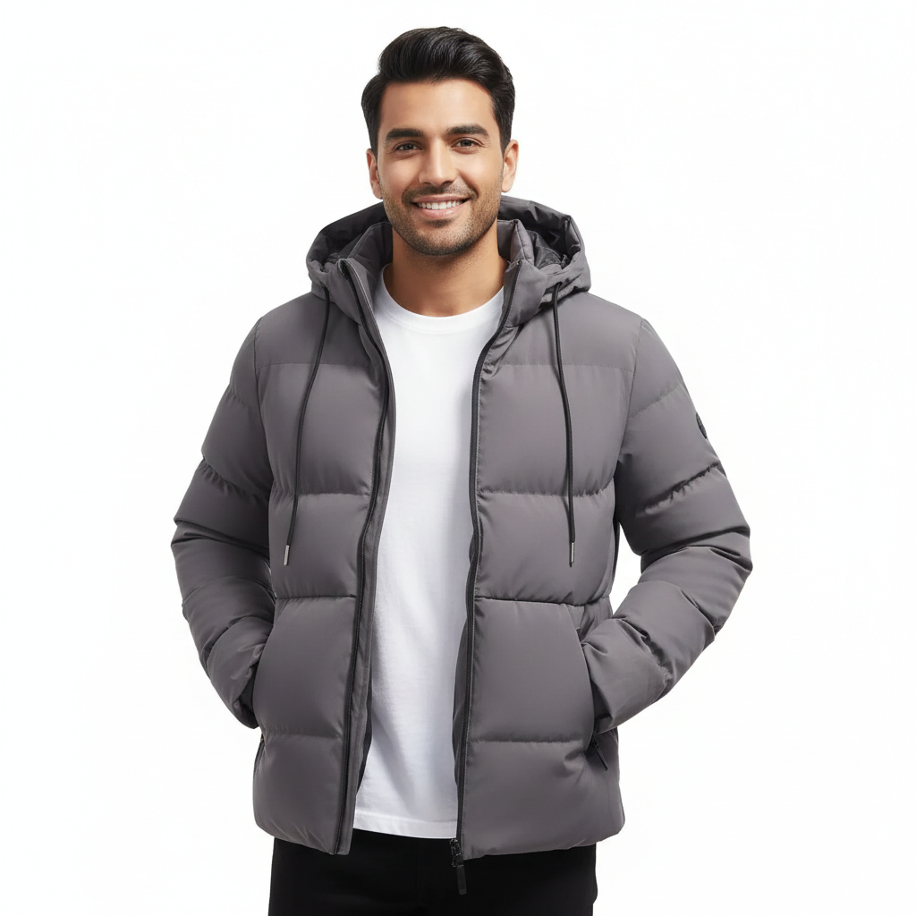 Olie Parka de Invierno para Hombre – Chaqueta Impermeable Acolchada con Capucha