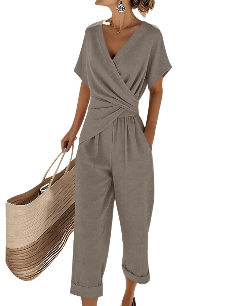 Sophia Conjunto Mujer – Set Elegante Dos Piezas con Blusa Escote V y Pantalón Fluido