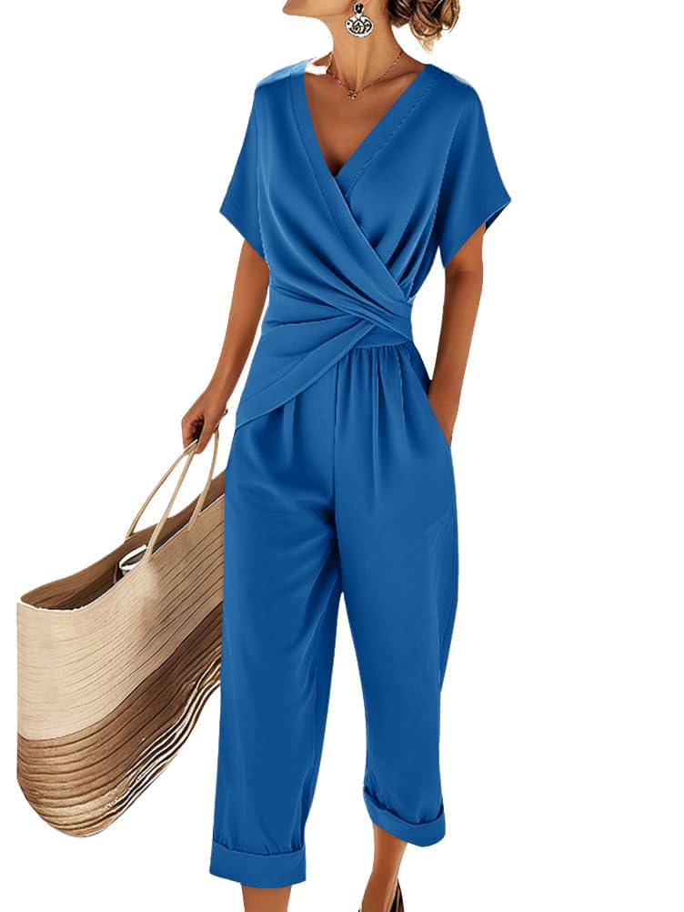 Sophia Conjunto Mujer – Set Elegante Dos Piezas con Blusa Escote V y Pantalón Fluido
