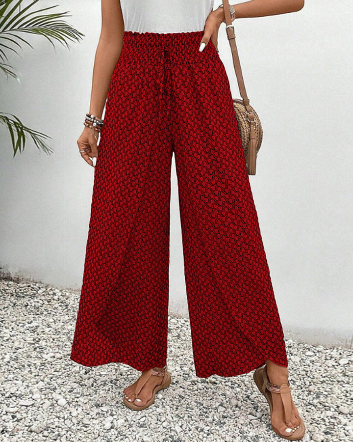 Sophia Pantalón Mujer – Pantalón Palazzo de Talle Alto con Pierna Ancha Elegante