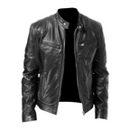 David Veste en cuir pour homme – Blouson élégant en cuir premium décontracté