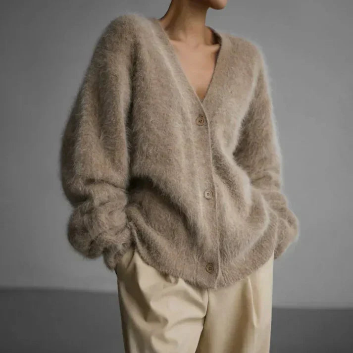 Ella Cardigan de Cachemira Mujer – Corte Amplio, Suave y Transpirable