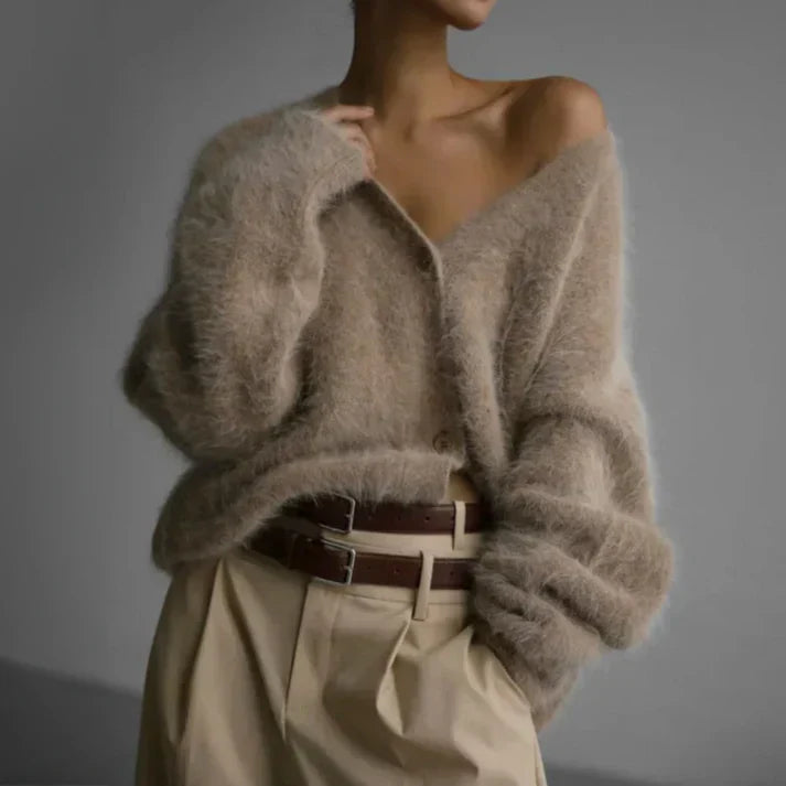 Ella Cardigan de Cachemira Mujer – Corte Amplio, Suave y Transpirable