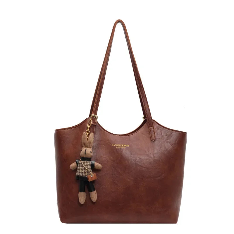 Emma Rustic Edge Tote – Bolso Tote Vintage de Cuero Vegano Elegante