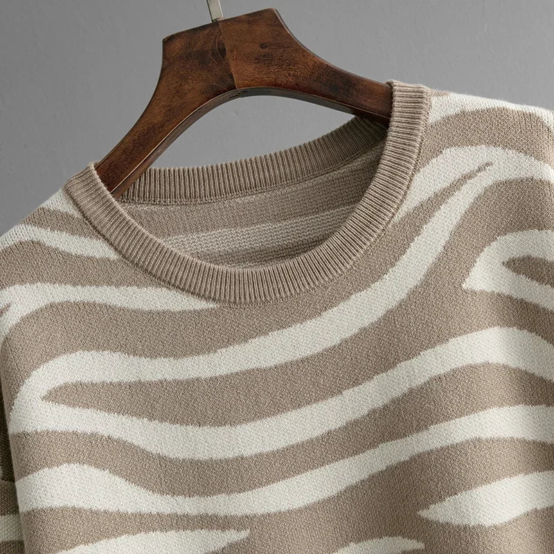 Delaney Conjunto de Cachemira para Mujer – Set Zebra Elegante y Suave Chic
