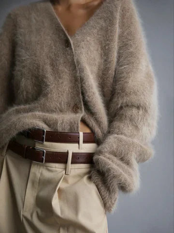 Ella Cardigan de Cachemira Mujer – Corte Amplio, Suave y Transpirable