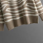 Delaney Completo in Cashmere da Donna – Set Zebra Elegante e Morbido Chic