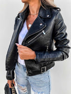 Maxine veste en cuir pour femme – blouson élégant chic intemporel