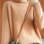 Luan Pull Col Roulé pour Femme – Pull Élégant Hiver Décontracté Chic