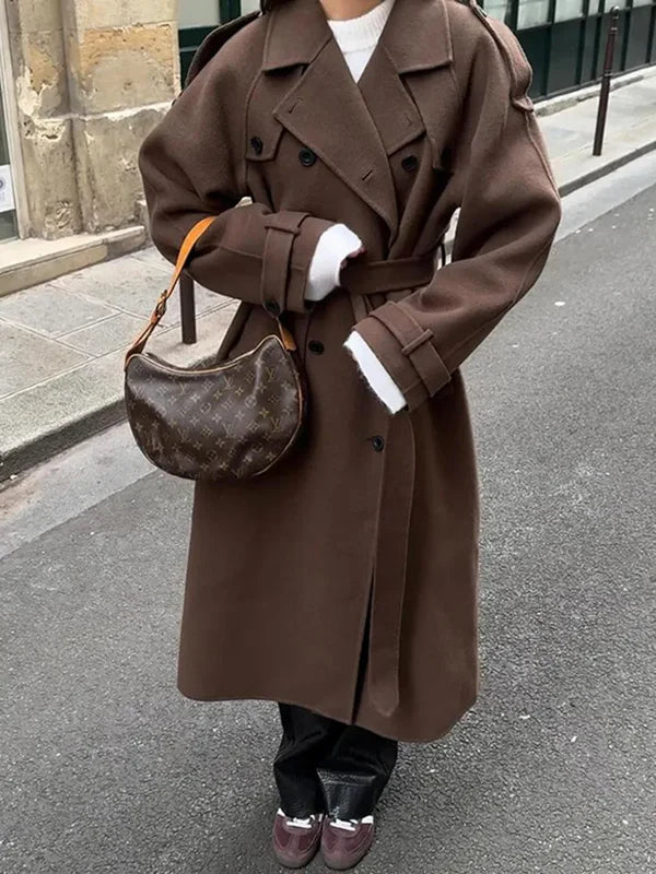 Vivian Abrigo de Lana para Mujer – Abrigo Elegante de Invierno Clásico Chic