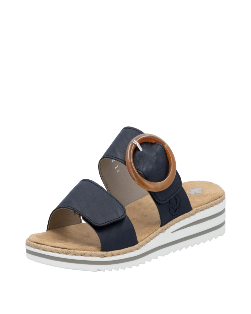 Claire Zuecos de Cuña para Mujer – Mules Slip-On de Piel Sintética con Plantilla Acolchada