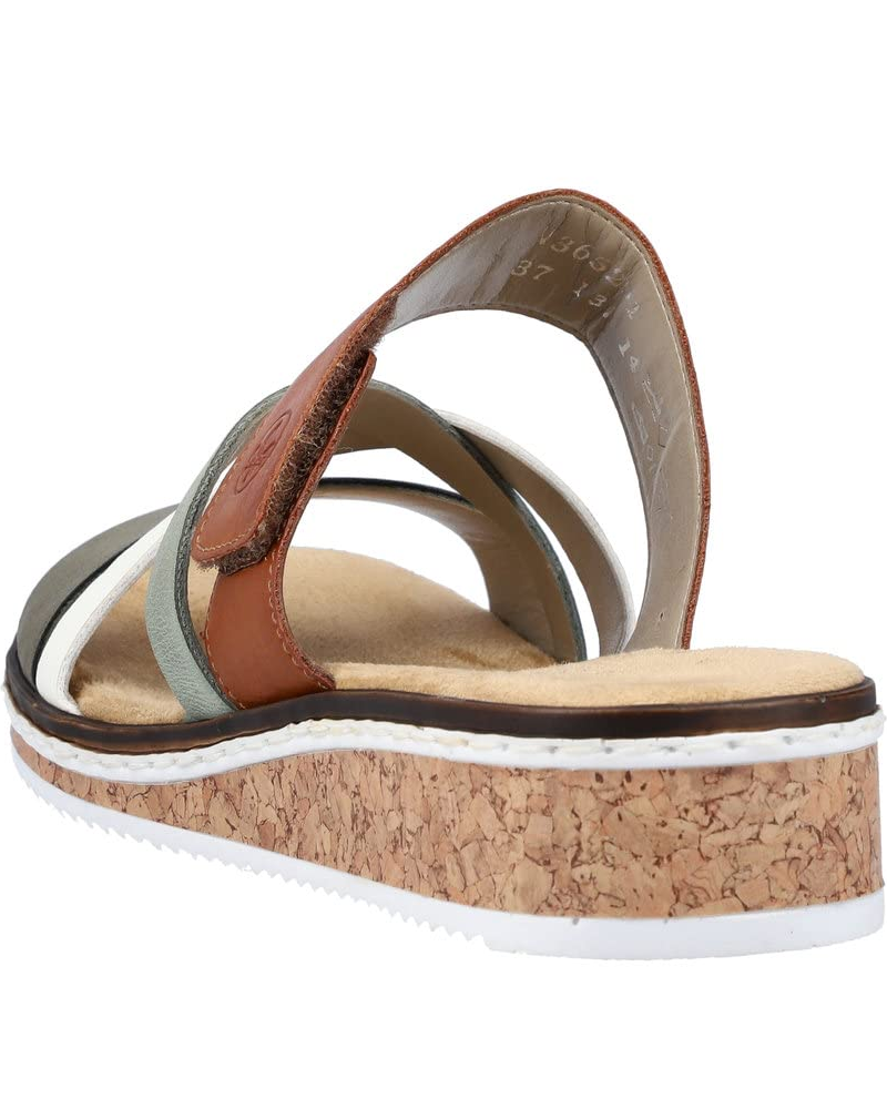 Tessa Mules Mujer – Cuero Sintético, Tacón Cuña Ligero y Plantilla Acolchada
