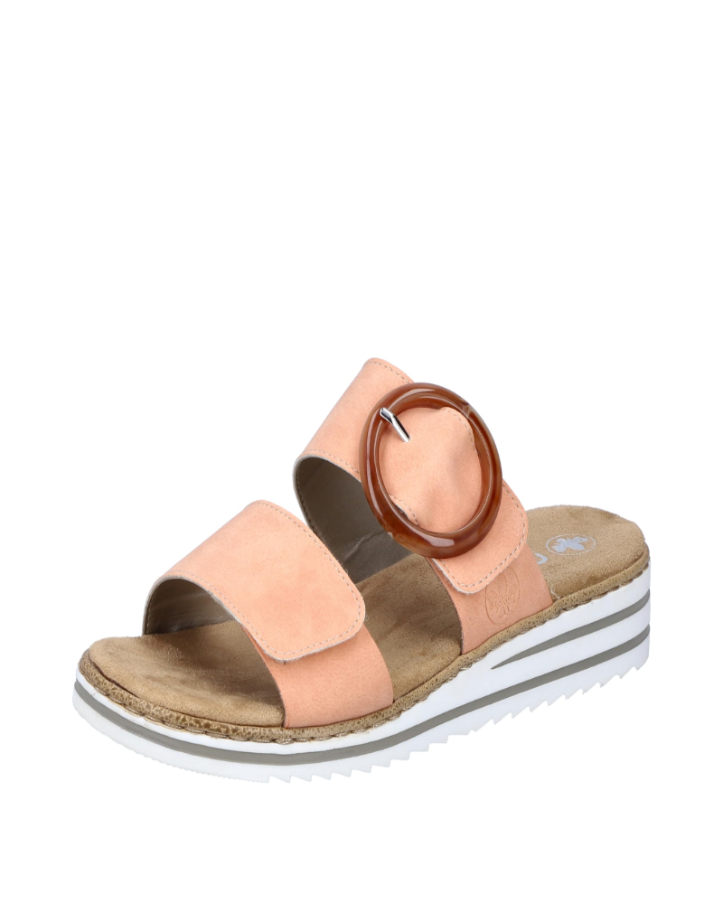 Claire Zuecos de Cuña para Mujer – Mules Slip-On de Piel Sintética con Plantilla Acolchada