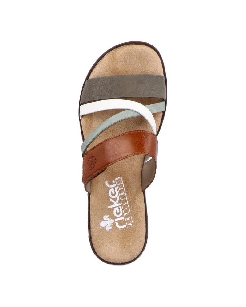 Tessa Mules Mujer – Cuero Sintético, Tacón Cuña Ligero y Plantilla Acolchada