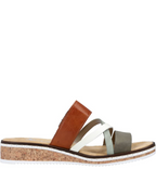 Tessa Mules Mujer – Cuero Sintético, Tacón Cuña Ligero y Plantilla Acolchada