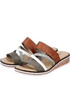 Tessa Mules Mujer – Cuero Sintético, Tacón Cuña Ligero y Plantilla Acolchada
