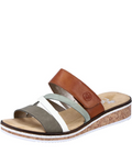 Tessa Mules Mujer – Cuero Sintético, Tacón Cuña Ligero y Plantilla Acolchada