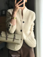 Lucille Cardigan en cachemire pour femme – Veste élégante avec boutons premium