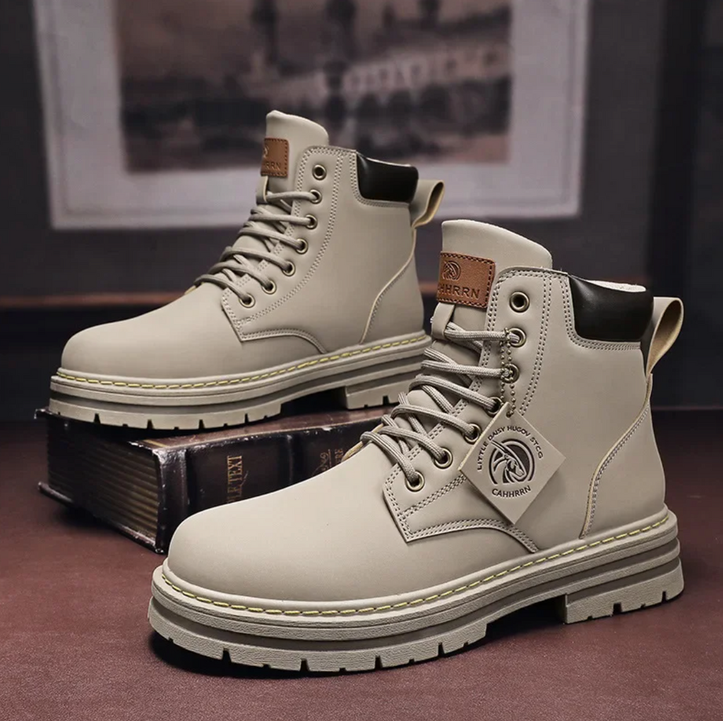 Marlon Bottines à lacets pour homme – Bottines confortables antidérapantes