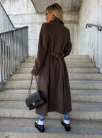 Talia Manteau long pour femme – Trench élégant croisé d'hiver chic