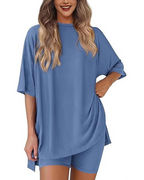 Eliza Conjunto Lounge Mujer – Set Dos Piezas, Manga Corta y Corte Holgado